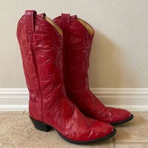 Larry Mahan Red Cowboy Boots